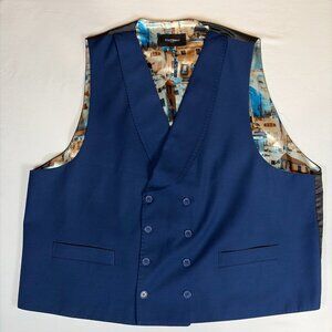 Statement Italy Suit Vest Men's 50R Blue